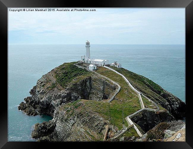 South Stack Lighthouse.  Framed Print by Lilian Marshall