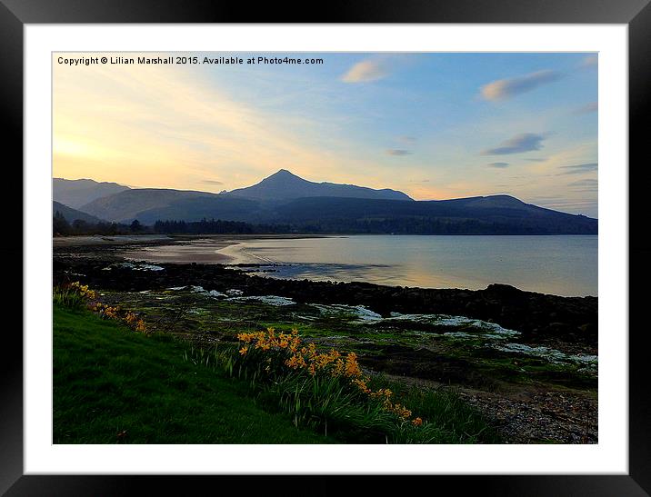 Brodick Bay. Framed Mounted Print by Lilian Marshall