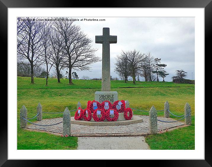 War Memorial Princetown,   Framed Mounted Print by Lilian Marshall