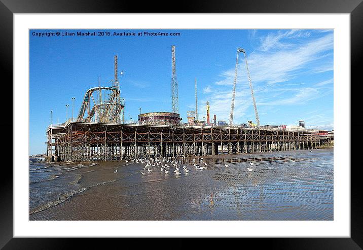  South Pier Blackpool Framed Mounted Print by Lilian Marshall