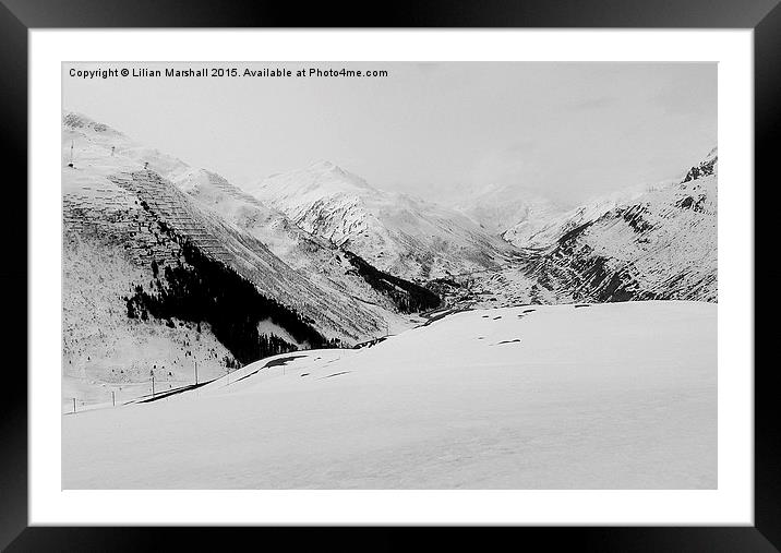 The Swiss Alps at Andermatt.  Framed Mounted Print by Lilian Marshall