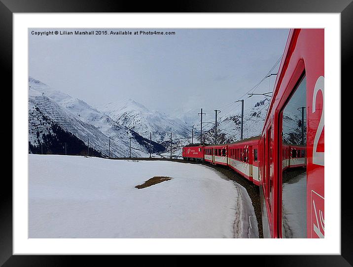  The Glacier Express  Framed Mounted Print by Lilian Marshall