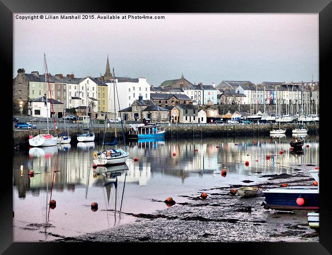  Caernarfon Harbour  Framed Print by Lilian Marshall