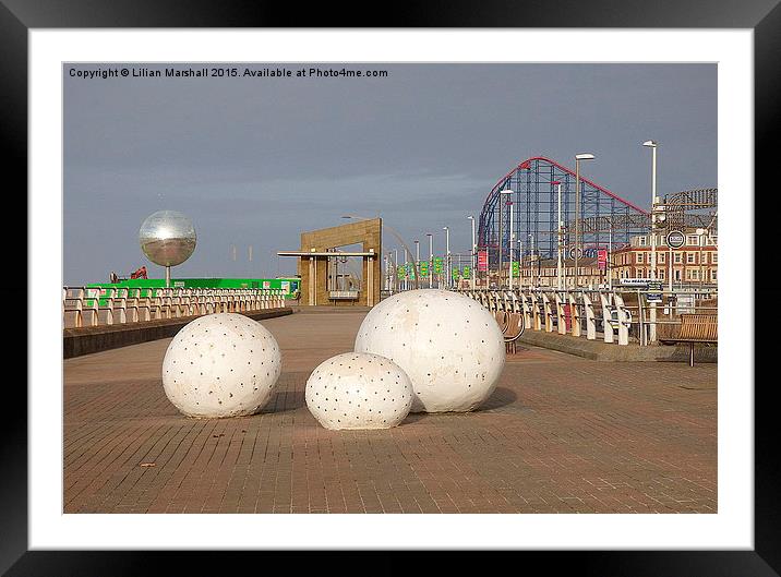  South Promenade Blackpool. Framed Mounted Print by Lilian Marshall