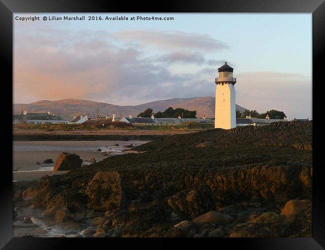 Sunset at Southerness. Framed Print by Lilian Marshall