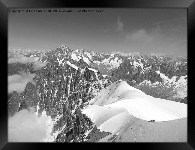 Graian Alps. Chamonix. Framed Print by Lilian Marshall