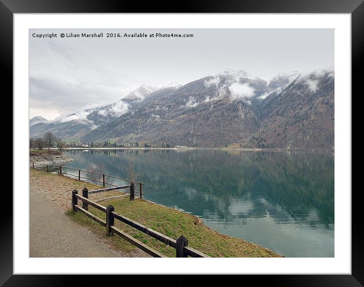Lago di Poschiavo -Switzerland. Framed Mounted Print by Lilian Marshall
