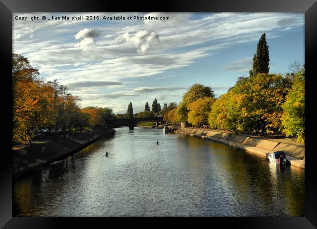 River Ouse York. Framed Print by Lilian Marshall
