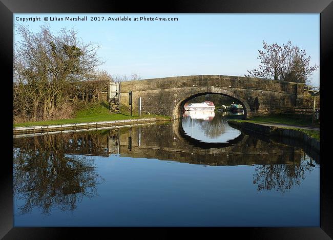 Lancaster Canal at Garstang.  Framed Print by Lilian Marshall