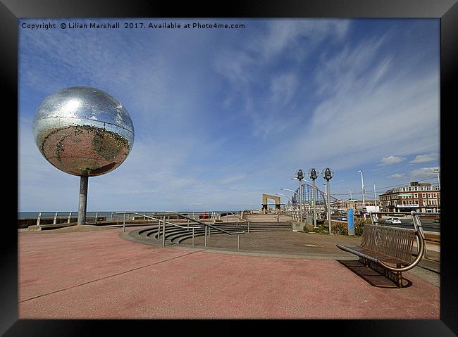 Blackpool South Promenade.  Framed Print by Lilian Marshall