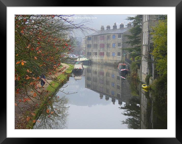 Misty Hebden bridge.  Framed Mounted Print by Lilian Marshall