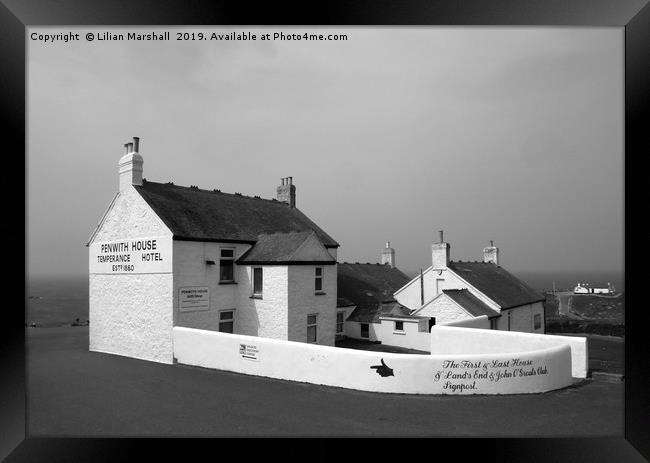 Penwith House, Lands End.  Framed Print by Lilian Marshall