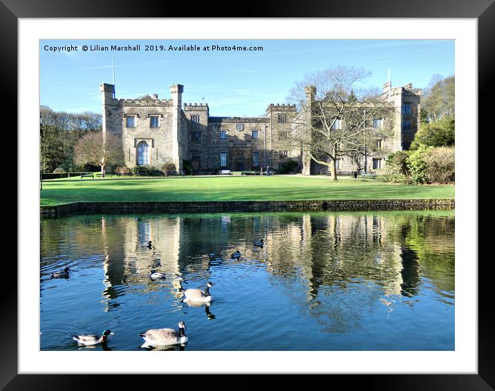 Reflections of Towneley Hall Framed Mounted Print by Lilian Marshall