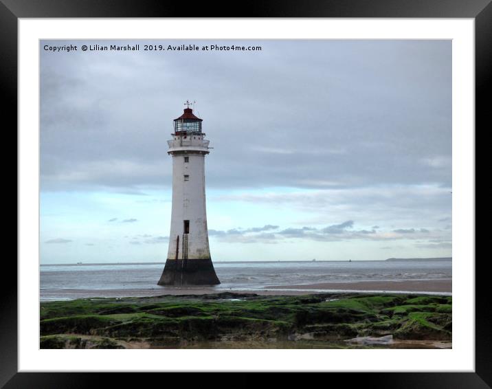 Perch Rock lighthouse.  Framed Mounted Print by Lilian Marshall
