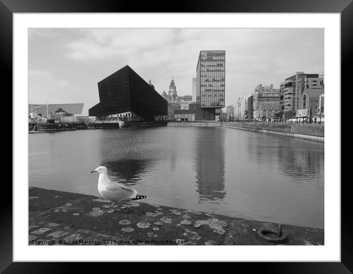 Liverpool Waterfront. Framed Mounted Print by Lilian Marshall