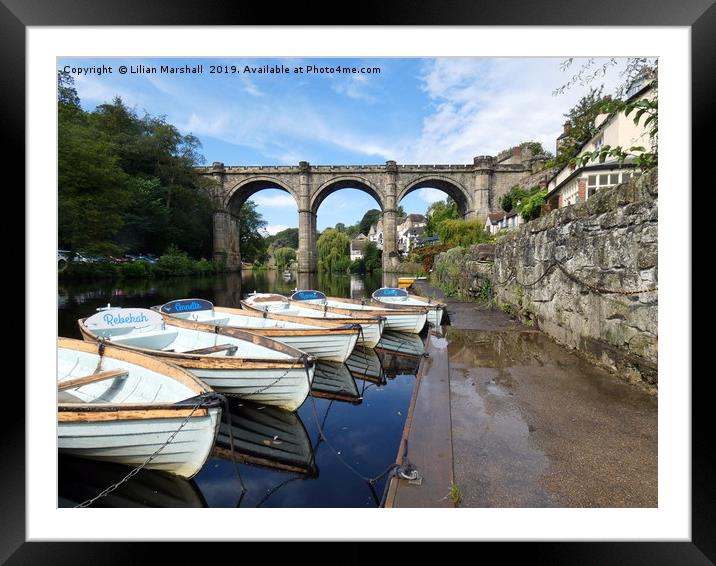 Knaresborough Railway Viaduct.  Framed Mounted Print by Lilian Marshall