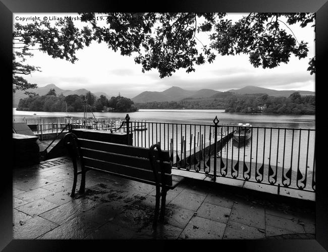 Stormy Derwentwater.  Framed Print by Lilian Marshall