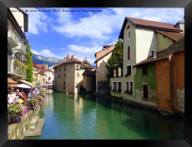 Annecy . France.  Framed Print by Lilian Marshall
