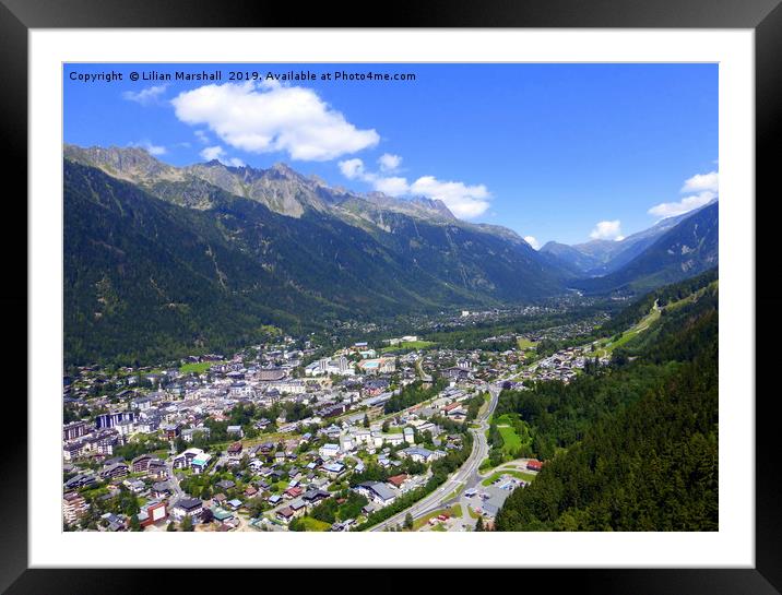 Chamonix Valley.  Framed Mounted Print by Lilian Marshall