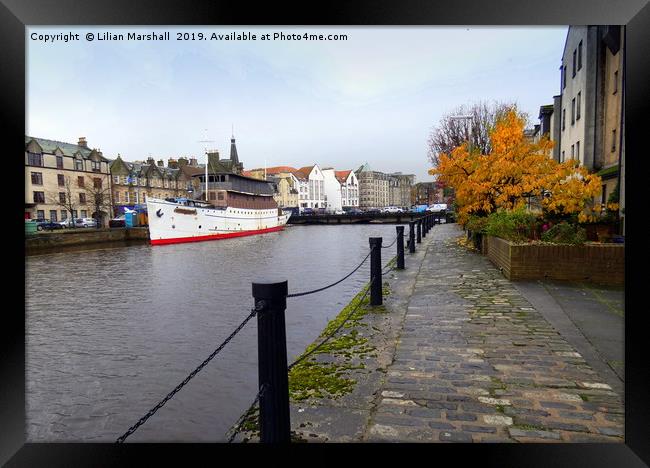 The Shore of Leith.  Framed Print by Lilian Marshall