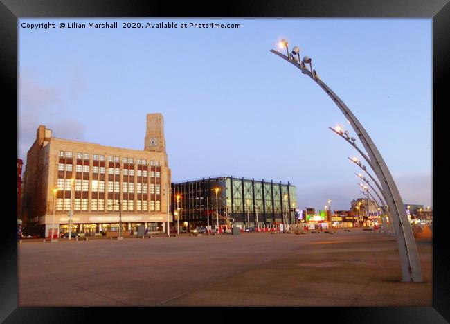 North Promenade Blackpool. Framed Print by Lilian Marshall