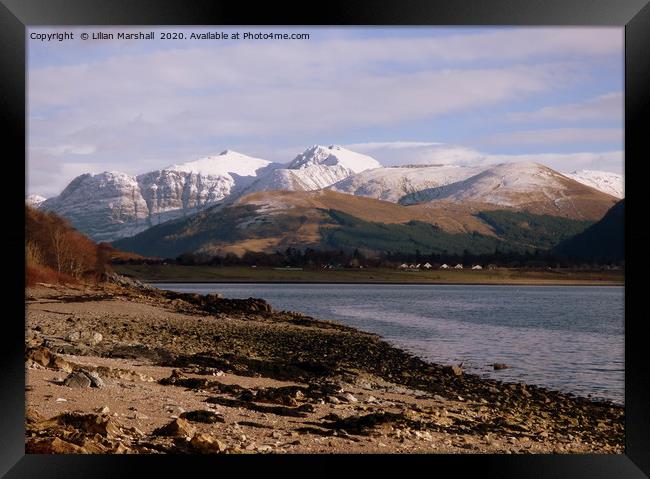 Looking over to Ben Nevis.  Framed Print by Lilian Marshall