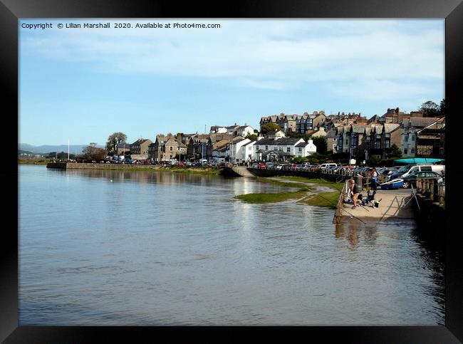 Arnside Promenade and Pier.  Framed Print by Lilian Marshall