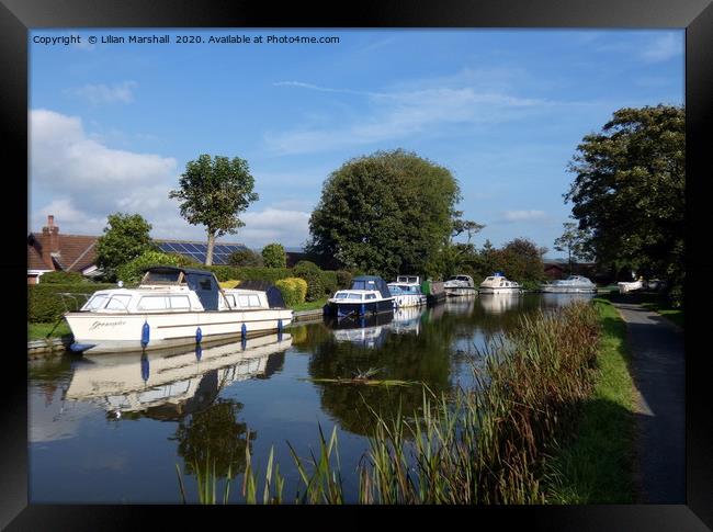 Lancaster Canal at Garstang. Framed Print by Lilian Marshall