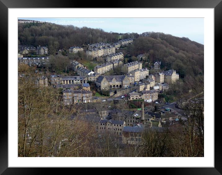 Looking down on Hebdon Bridge  Framed Mounted Print by Lilian Marshall