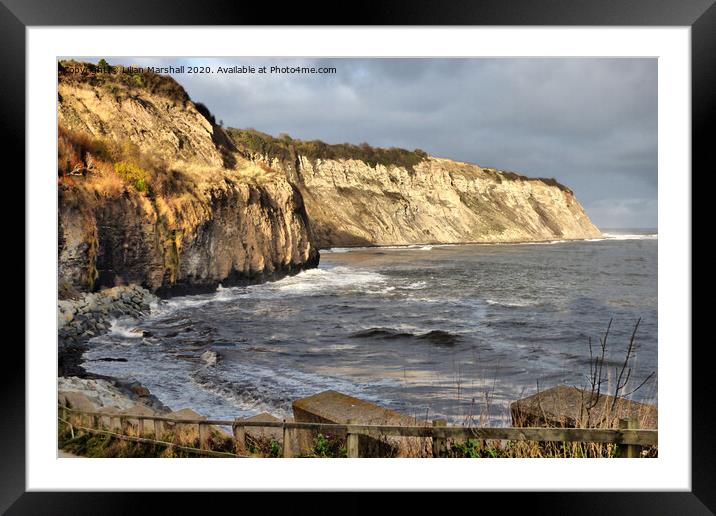 The cliffs at Robin Hoods Bay  Framed Mounted Print by Lilian Marshall