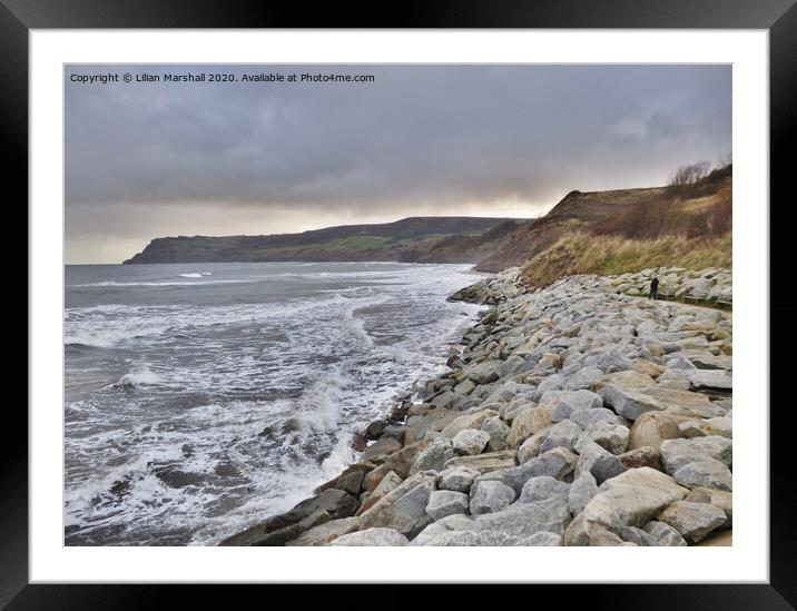 Robin Hoods Bay.  Framed Mounted Print by Lilian Marshall