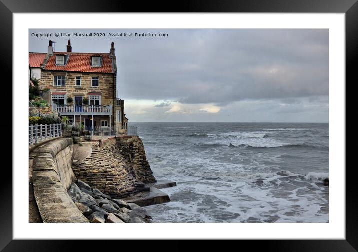 Robim Hoods Bay. Framed Mounted Print by Lilian Marshall