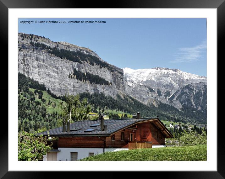 Swiss alps in Flims Waldhaus.  Framed Mounted Print by Lilian Marshall