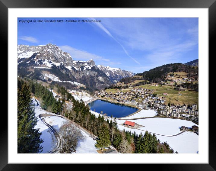 Engleberg Valley Switzerland.  Framed Mounted Print by Lilian Marshall