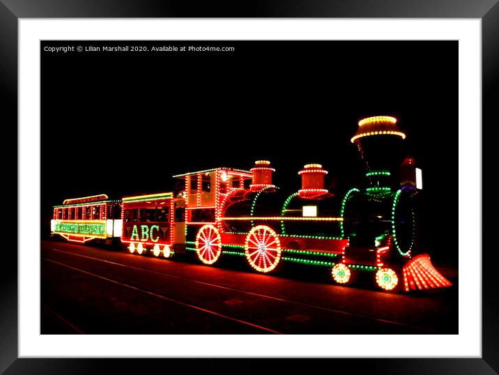 Blackpool heritage tram.  Framed Mounted Print by Lilian Marshall