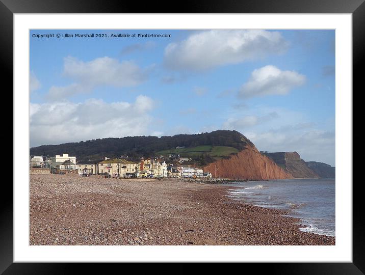 Salcombe Hill Sidmouth.  Framed Mounted Print by Lilian Marshall