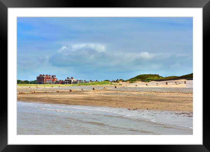 Fleetwood Beach- Lancashire. Framed Mounted Print by Lilian Marshall