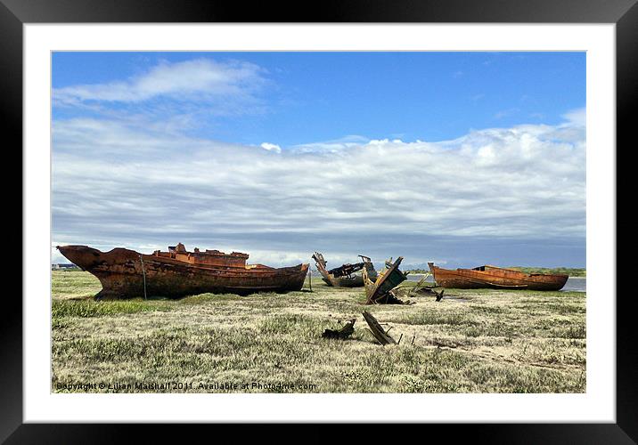 Ships Graveyard. Framed Mounted Print by Lilian Marshall