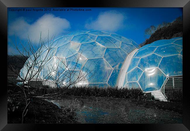 blue domes Framed Print by paul forgette