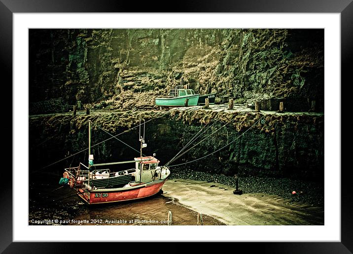 timeless harbour Framed Mounted Print by paul forgette