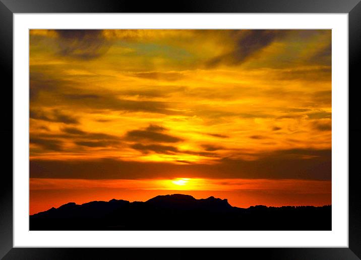 spanish sunset Framed Mounted Print by paul forgette