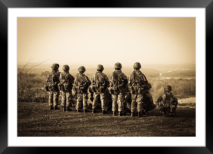 Soldiers on a hill Framed Mounted Print by Andy McKenna