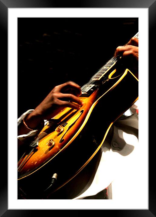 The Guitar Player Framed Mounted Print by Hush Naidoo