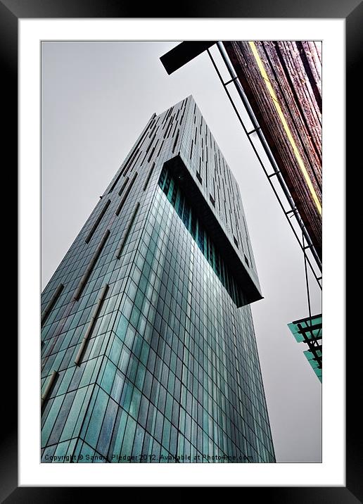 Beetham Tower Framed Mounted Print by Sandra Pledger