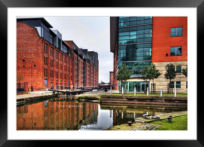 Rochdale Canal, Manchester City Centre Framed Mounted Print by Sandra Pledger