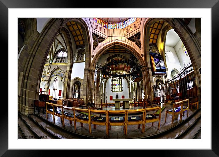 Blackburn cathedral curves Framed Mounted Print by Sandra Pledger