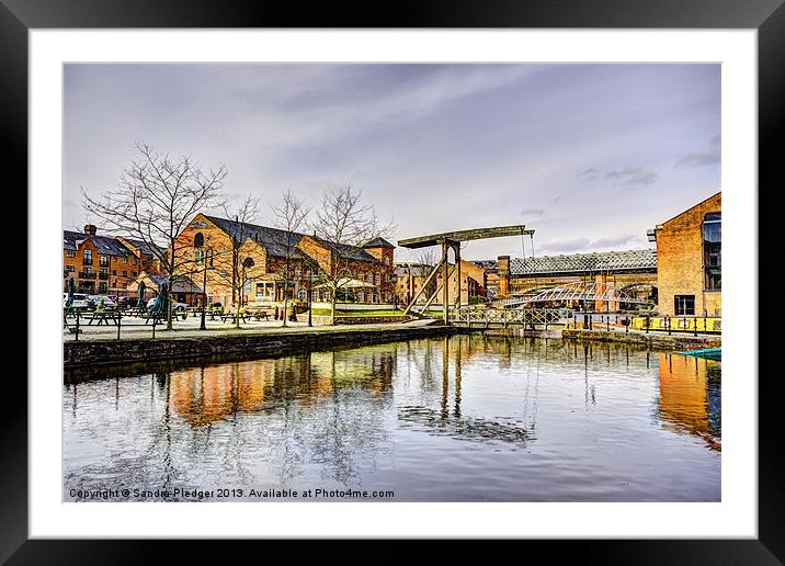 Castlefield Basin Manchester Framed Mounted Print by Sandra Pledger