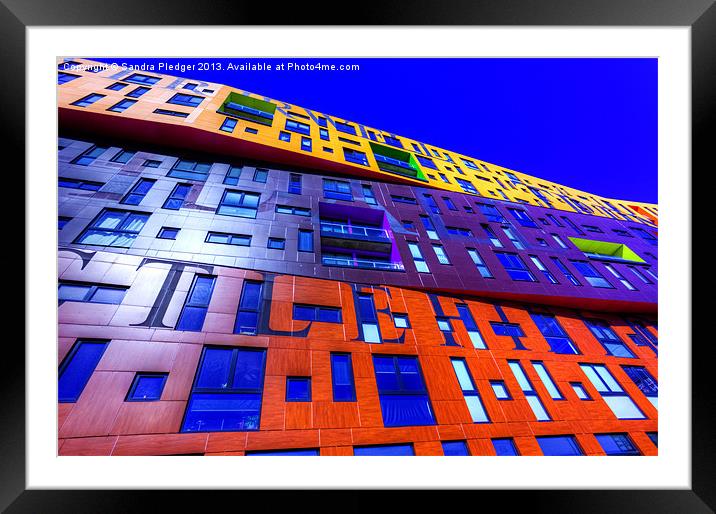 The Chips Building Manchester Framed Mounted Print by Sandra Pledger