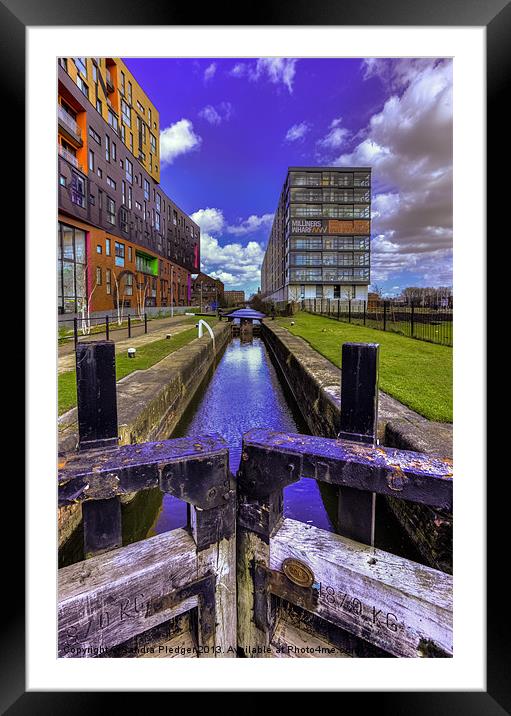 Lock 3 Ashton Canal Framed Mounted Print by Sandra Pledger