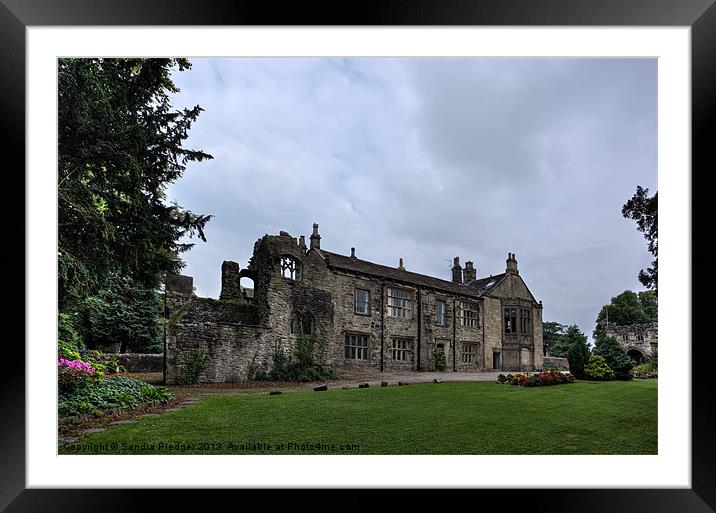 Whalley Abbey and Grounds Framed Mounted Print by Sandra Pledger